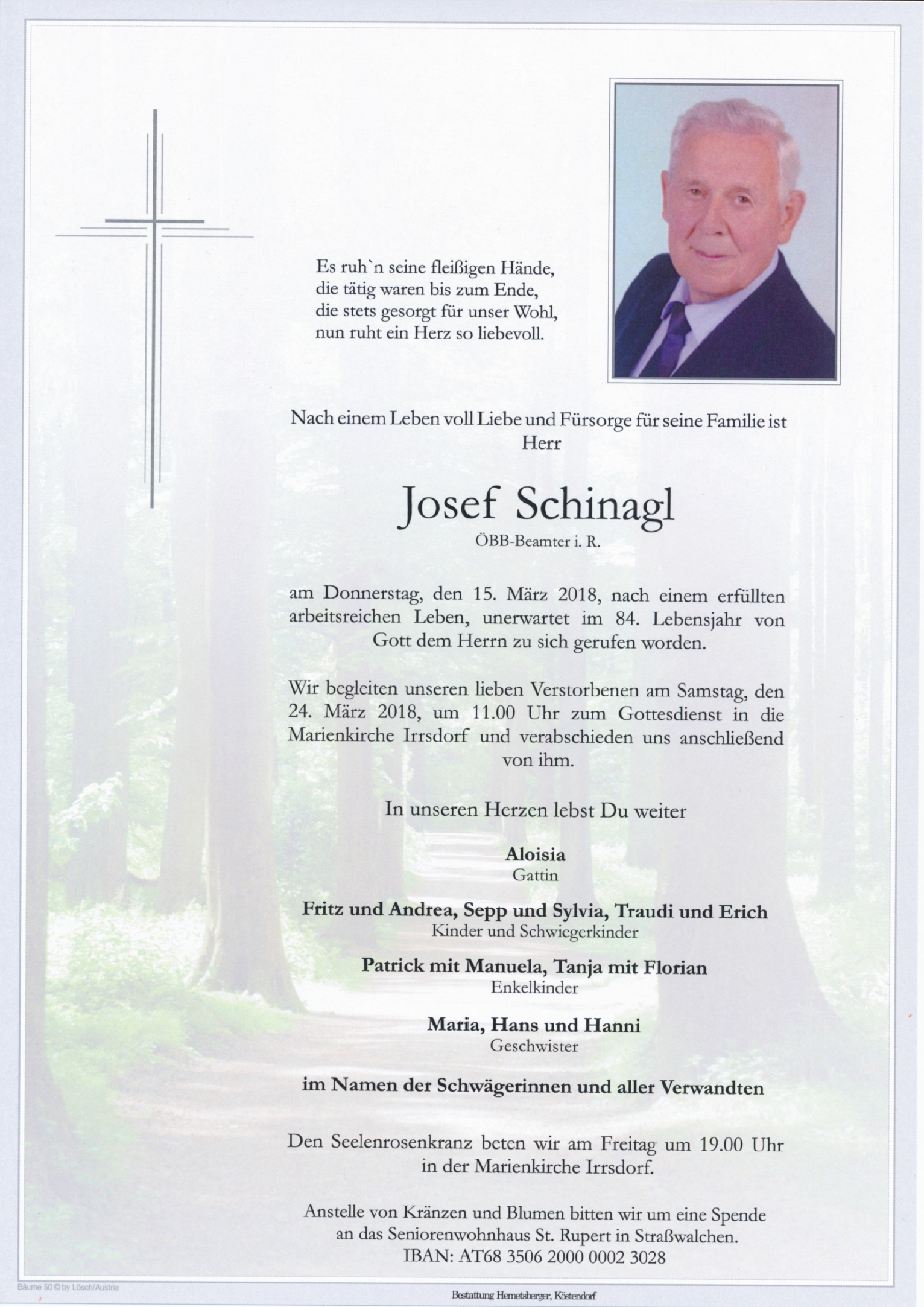 Schinagl Josef – Bestattung Hemetsberger | Särge | Urnen | Beratung im ...